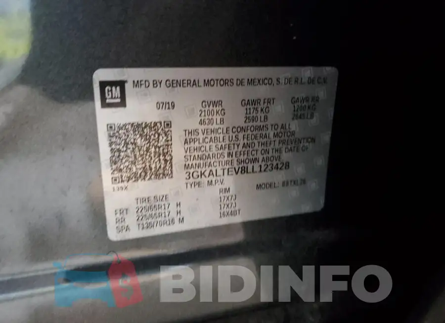 3GKALTEV8LL123428 Photo# 14