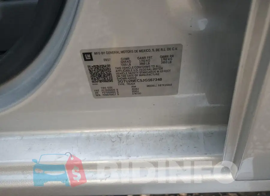 3GTU2NEC5JG167348 Photo# 13