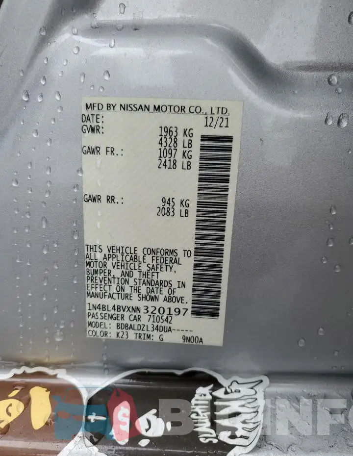 1N4BL4BVXNN320197 Photo# 13