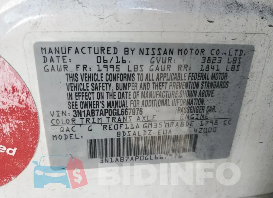 3N1AB7AP0GL667976 Photo# 13