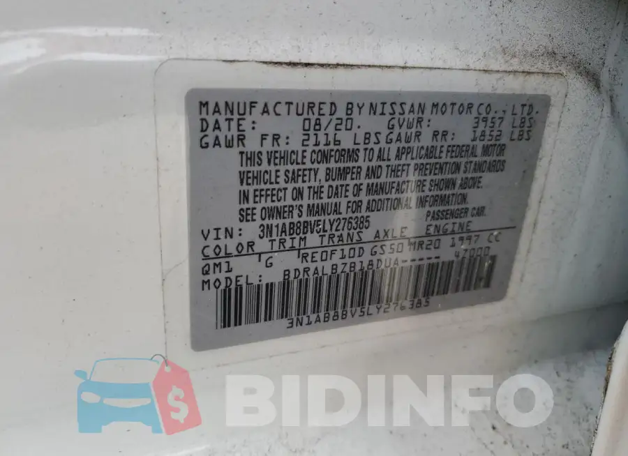 3N1AB8BV5LY276385 Photo# 12