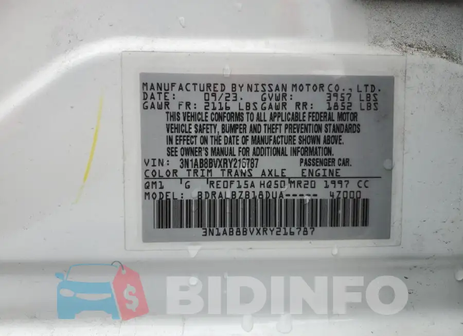 3N1AB8BVXRY216787 Photo# 13