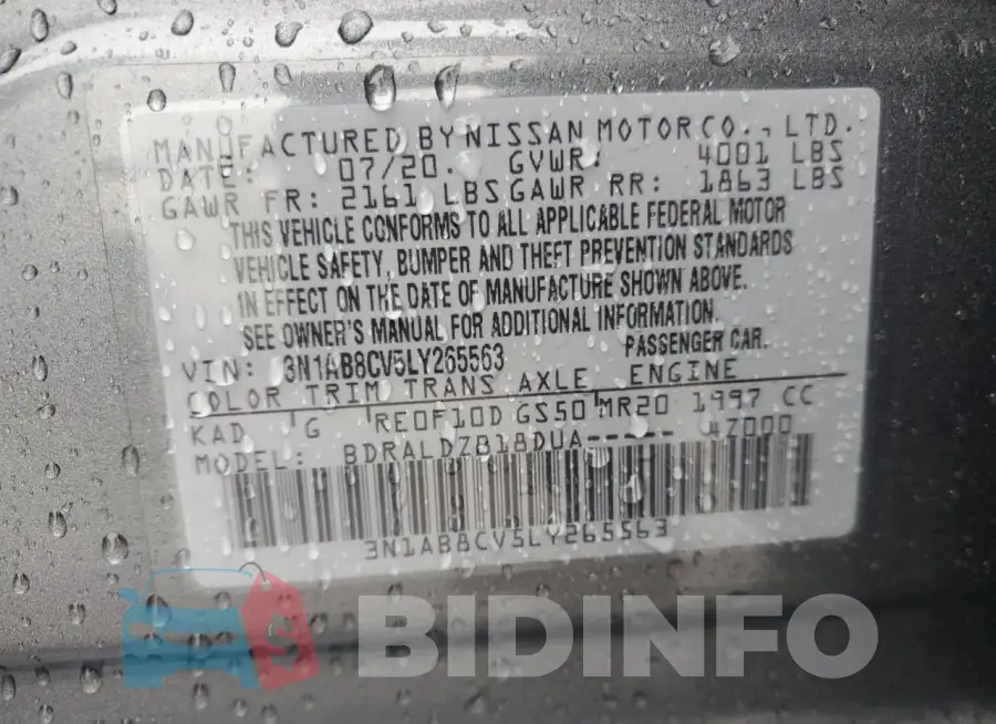 3N1AB8CV5LY265563 Photo# 13