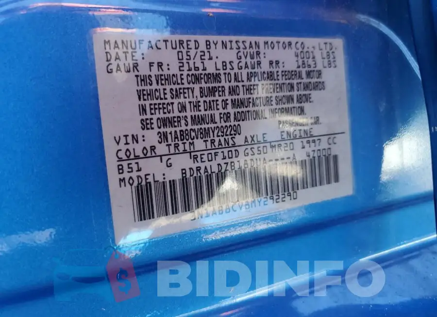 3N1AB8CV8MY292290 Photo# 12