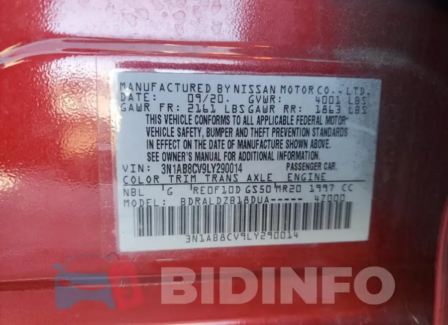 3N1AB8CV9LY290014 Photo# 12