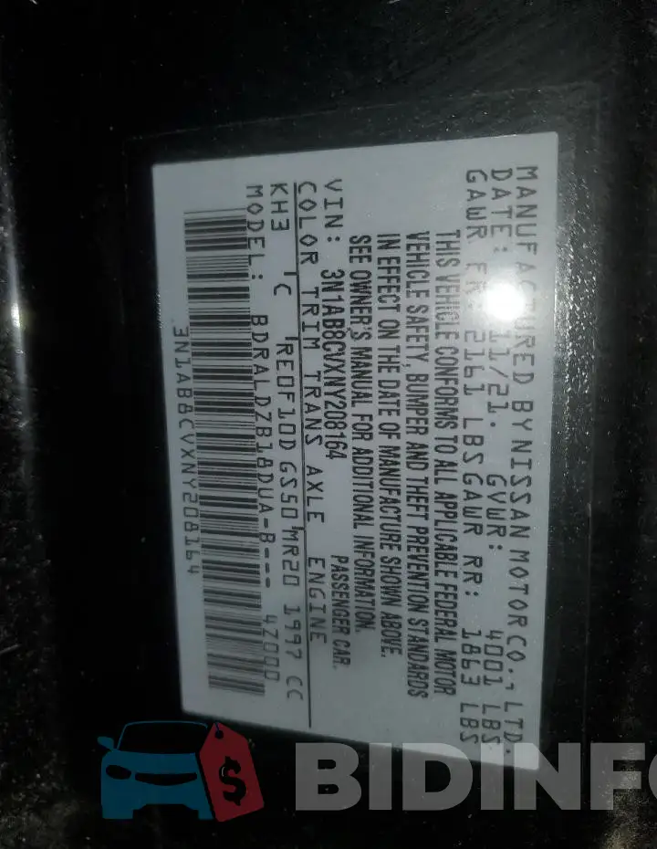 3N1AB8CVXNY208164 Photo# 12