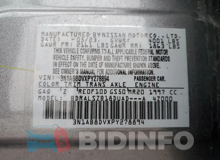3N1AB8DVXPY278894 Photo# 12