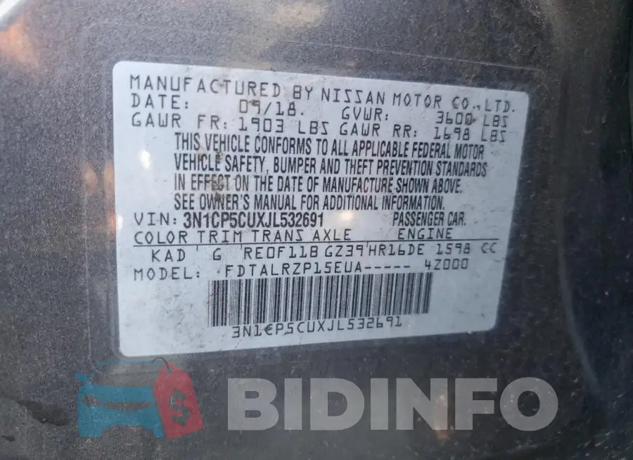 3N1CP5CUXJL532691 Photo# 13