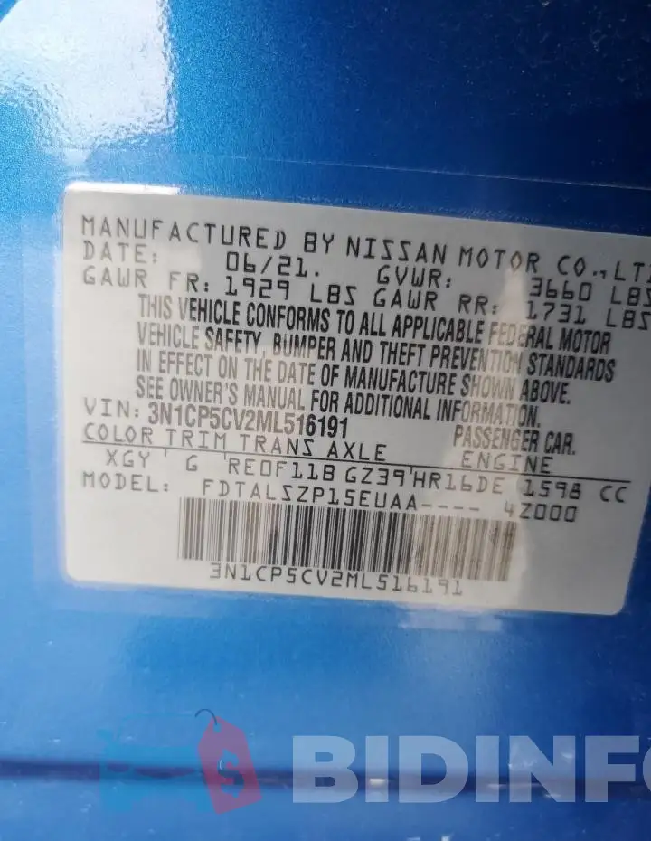 3N1CP5CV2ML516191 Photo# 13