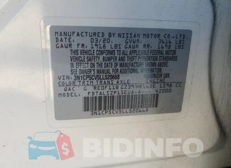 3N1CP5CV5LL520668 Photo# 13