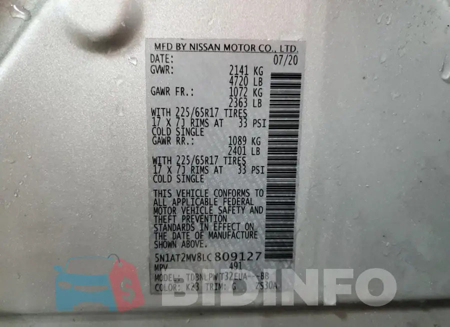 5N1AT2MV8LC809127 Photo# 13