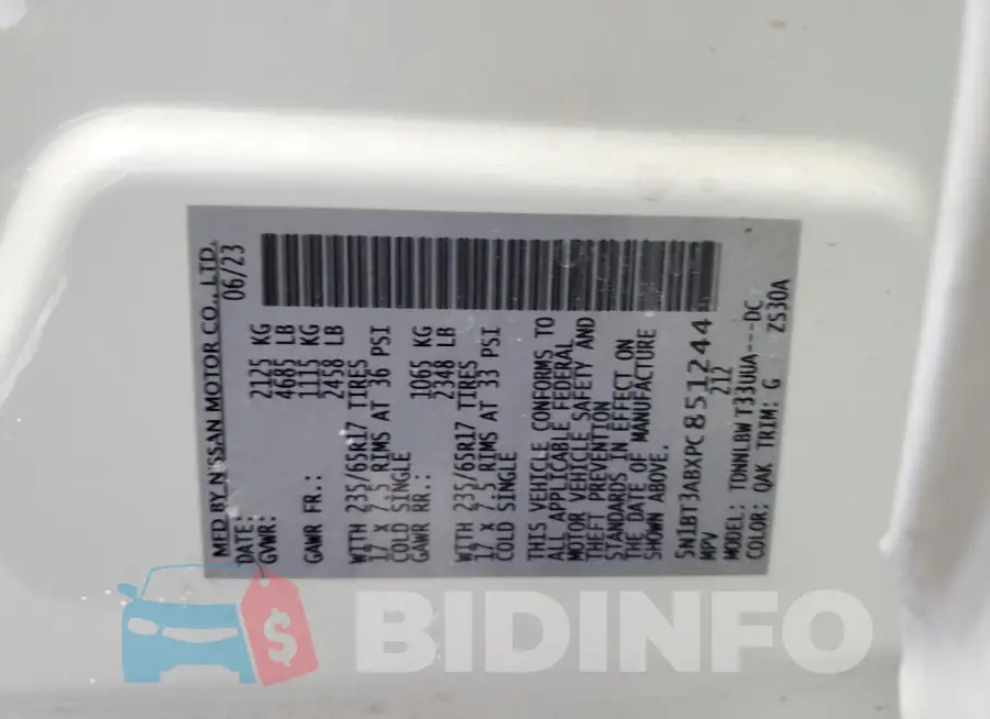 5N1BT3ABXPC851244 Photo# 13