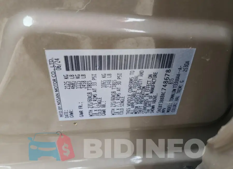 5N1BT3BB8RC748678 Photo# 12