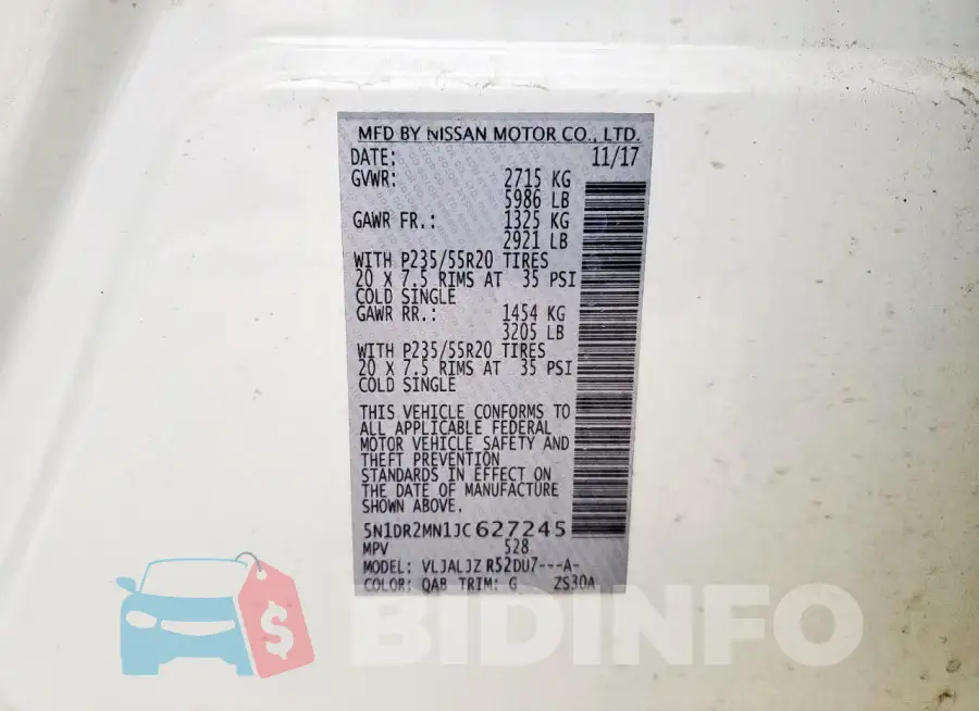 5N1DR2MN1JC627245 Photo# 13