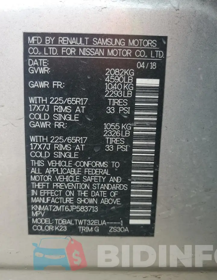 KNMAT2MT6JP583713 Photo# 13