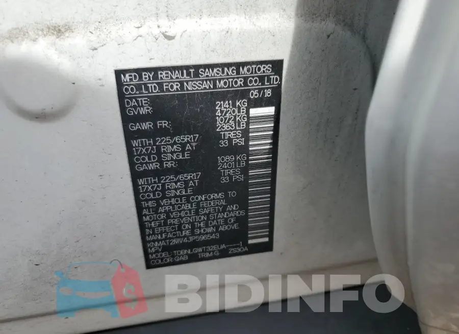 KNMAT2MV4JP596543 Photo# 13