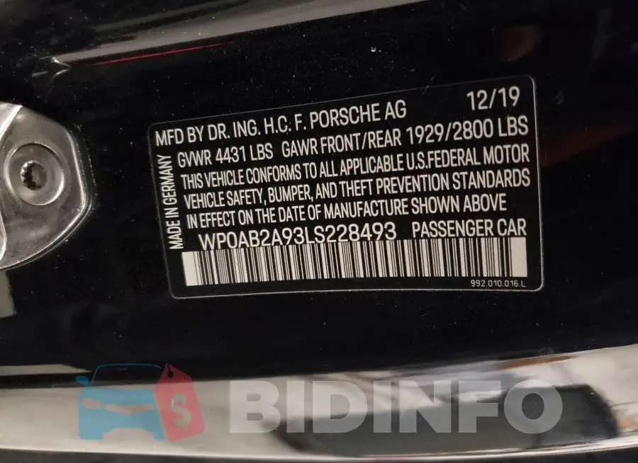 WP0AB2A93LS228493 Photo# 13