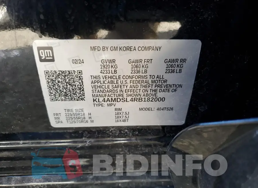 KL4AMDSL4RB182000 Photo# 13