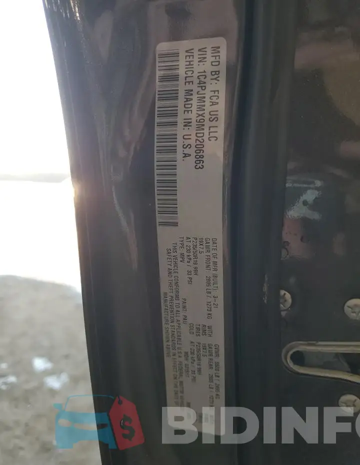 1C4PJMMX9MD206863 Photo# 13