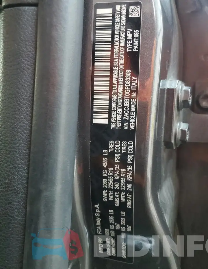 ZACCJBBT0GPD83309 Photo# 13