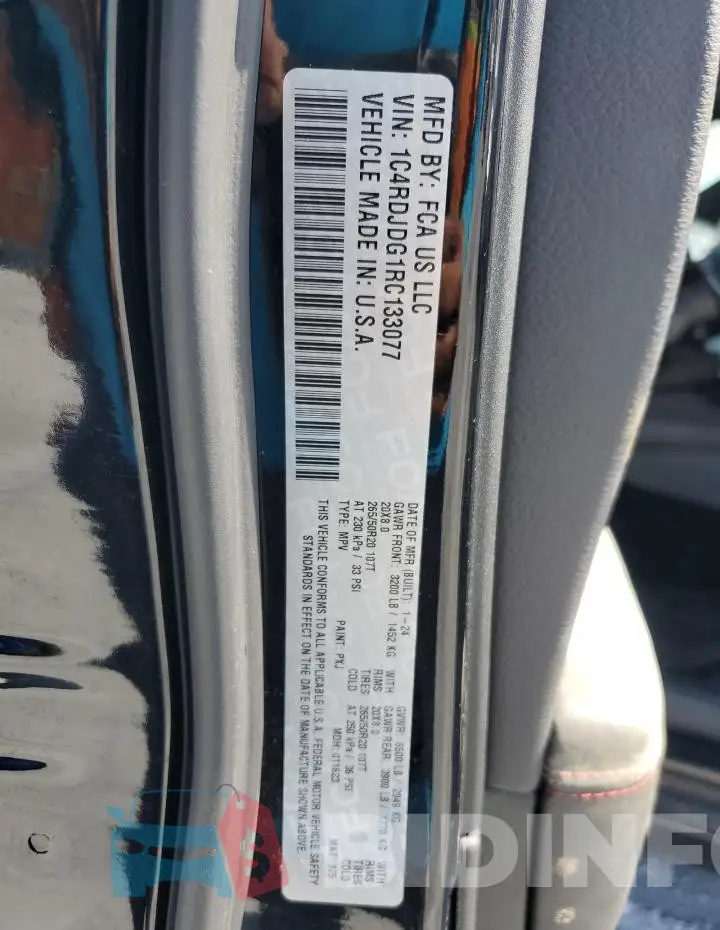 1C4RDJDG1RC133077 Photo# 13