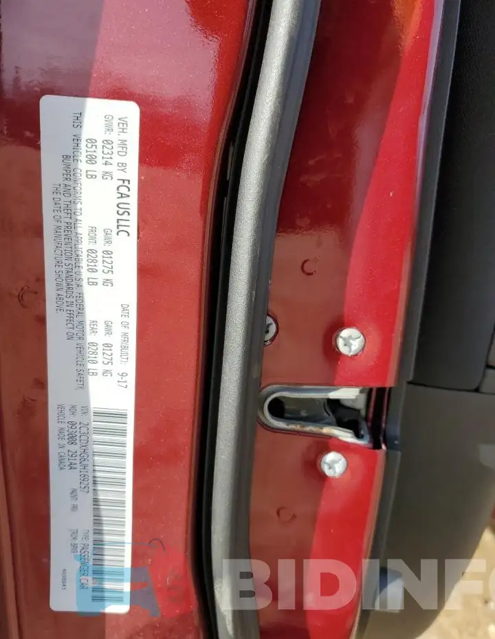 2C3CDXHG6JH169257 Photo# 12
