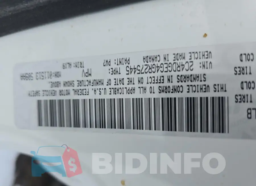 2C4RDGEG4GR275445 Photo# 10