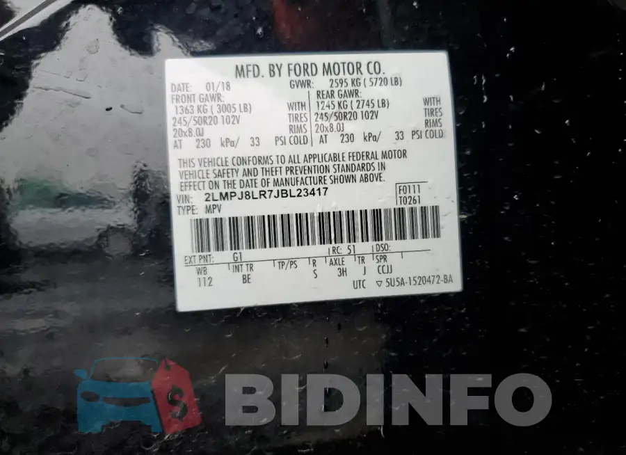 2LMPJ8LR7JBL23417 Photo# 13