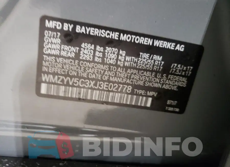 WMZYV5C3XJ3E02778 Photo# 12