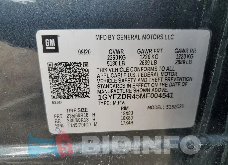 1GYFZDR45MF004541 Photo# 13