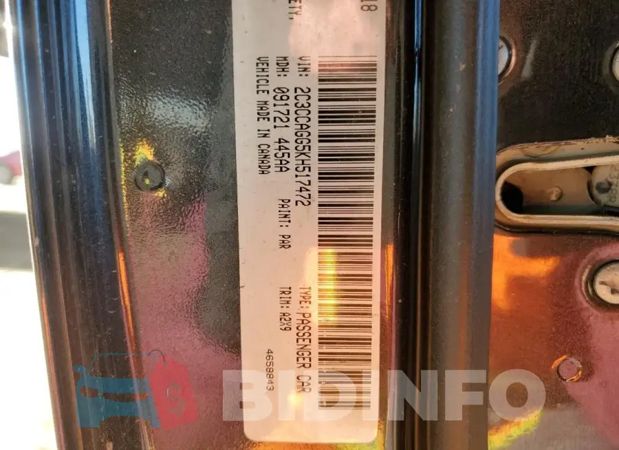 2C3CCAGG5KH517472 Photo# 12