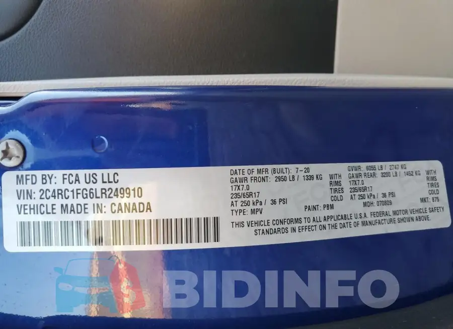 2C4RC1FG6LR249910 Photo# 13