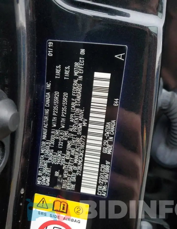 2T2BZMCA3KC185773 Photo# 13