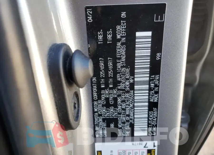 JTJDARDZ7M2255344 Photo# 13