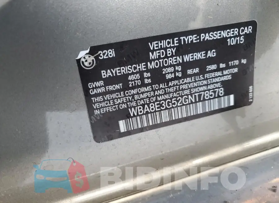 WBA8E3G52GNT78578 Photo# 12