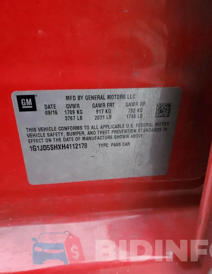 1G1JD5SHXH4112178 Photo# 12