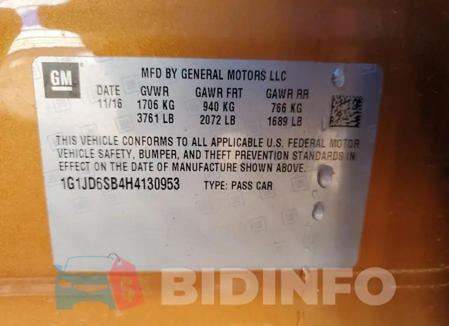 1G1JD6SB4H4130953 Photo# 13
