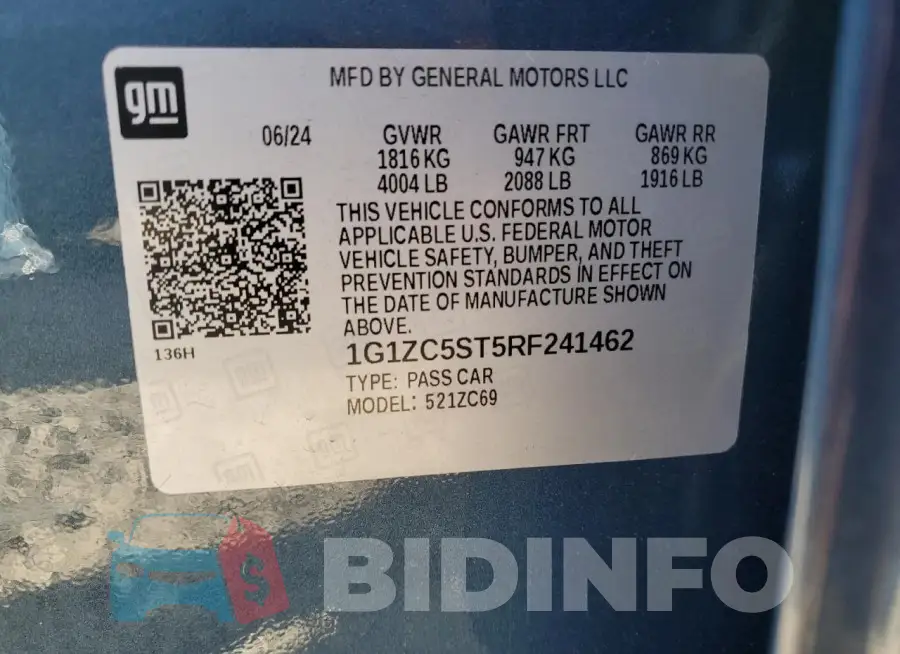 1G1ZC5ST5RF241462 Photo# 12