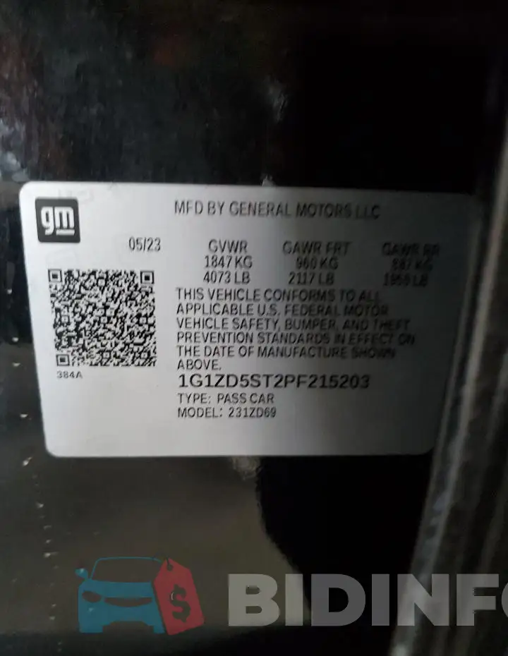 1G1ZD5ST2PF215203 Photo# 12