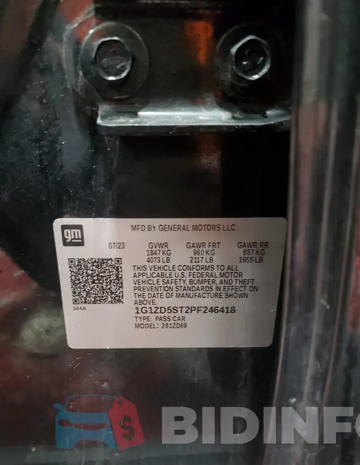 1G1ZD5ST2PF246418 Photo# 12