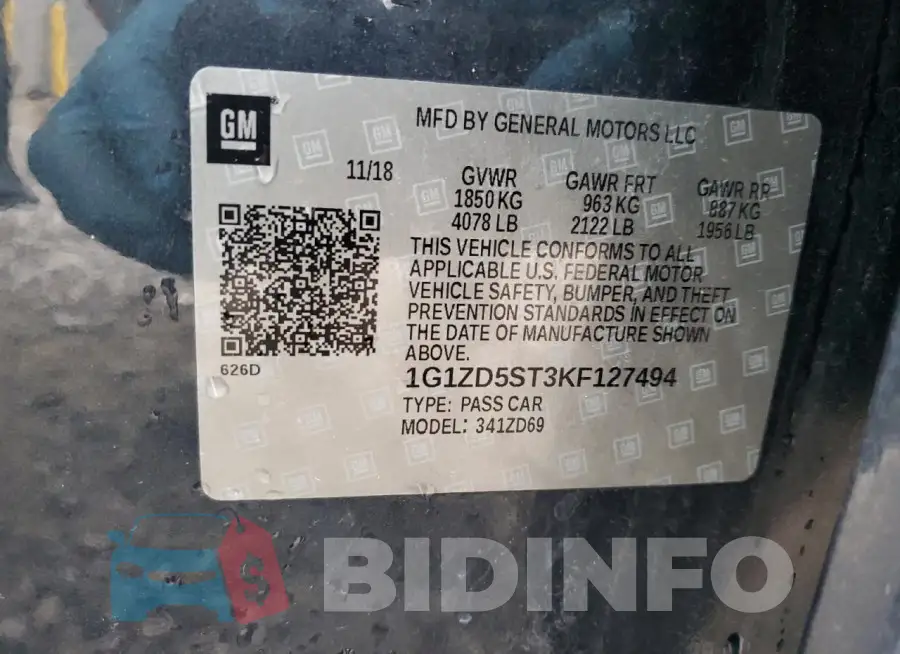 1G1ZD5ST3KF127494 Photo# 12