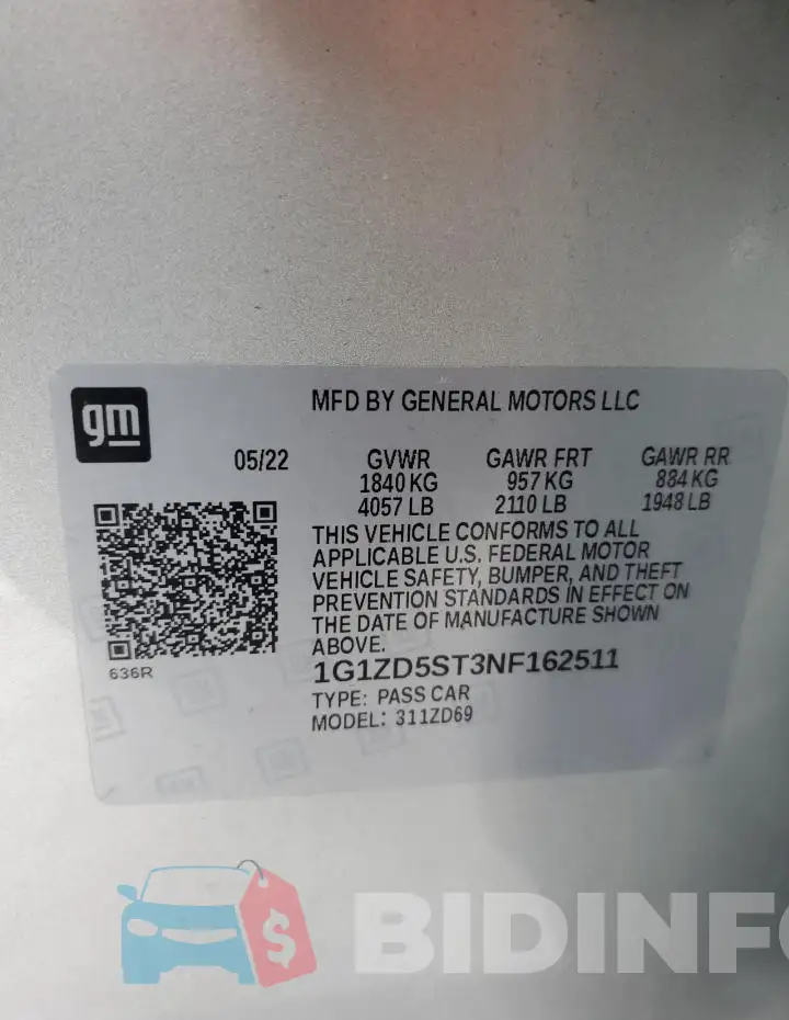 1G1ZD5ST3NF162511 Photo# 12