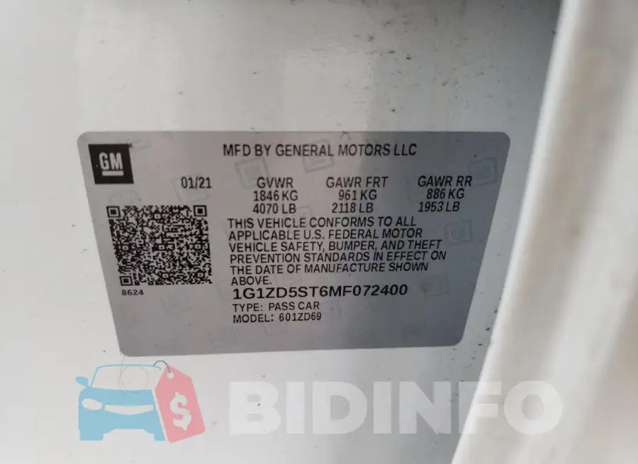 1G1ZD5ST6MF072400 Photo# 13