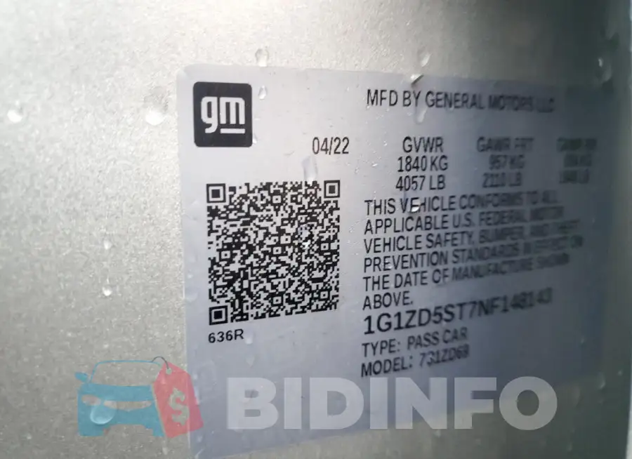 1G1ZD5ST7NF148143 Photo# 12
