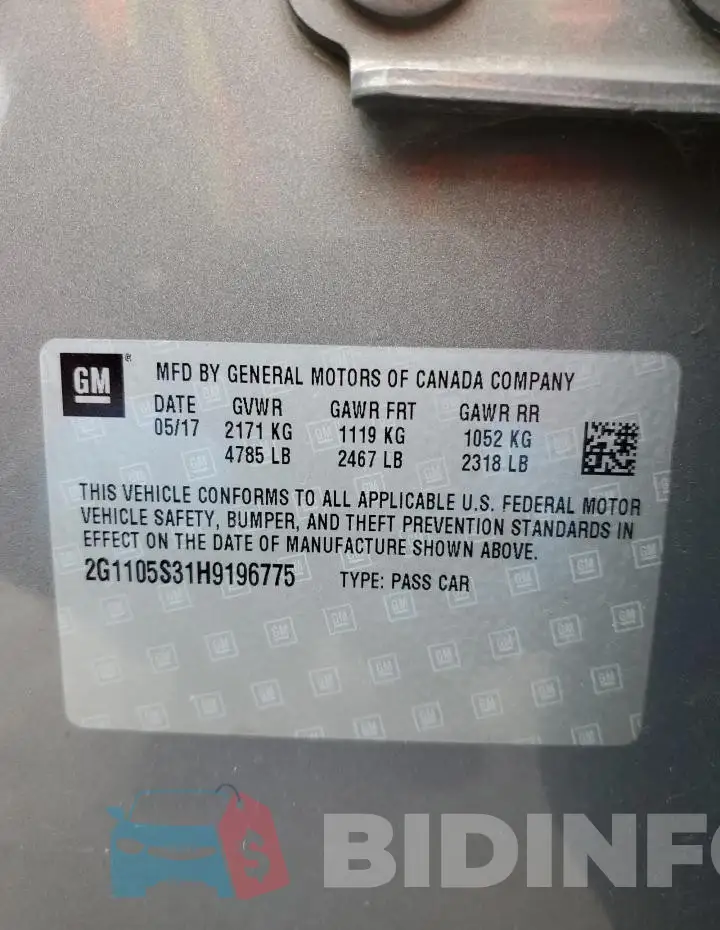 2G1105S31H9196775 Photo# 12