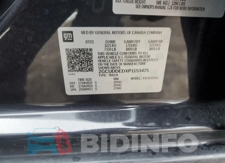 2GCUDDEDXP1153475 Photo# 12