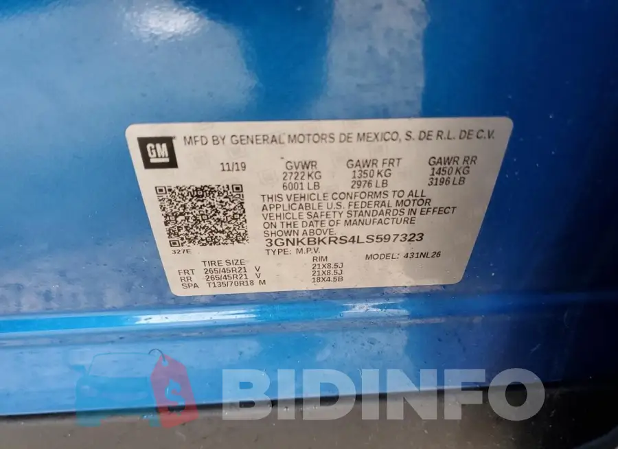 3GNKBKRS4LS597323 Photo# 13