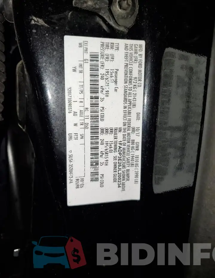 1FADP3E26JL200234 Photo# 12