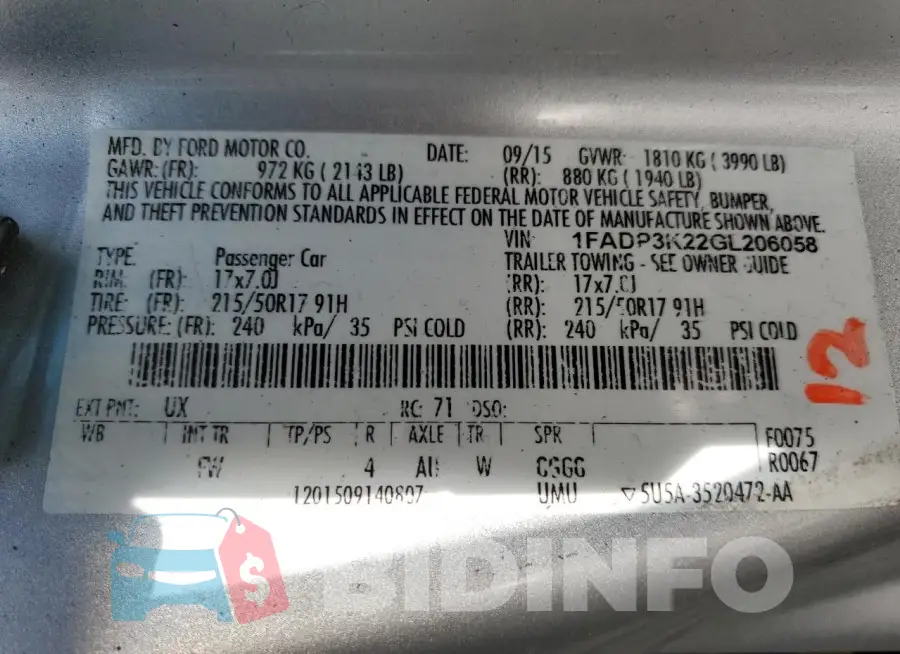1FADP3K22GL206058 Photo# 12