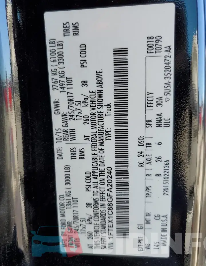1FTEX1C88GFA20240 Photo# 12